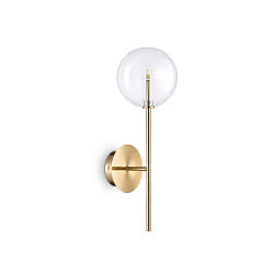 Wall luminaire EQUINOXE, incl. G4 2W 3000K 170lm, metal / clear glass, antique brass
