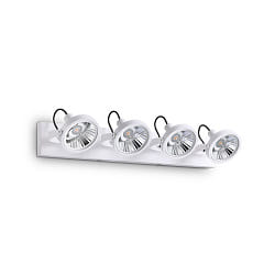 Wall-/Ceiling spot GLIM, 4 flames, incl. GU10 QPAR111 13W 3000K, white