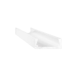 Aluminium profile SLOT SURFACE FLAT 11mm incl. cover + mounting kit, 200cm, white