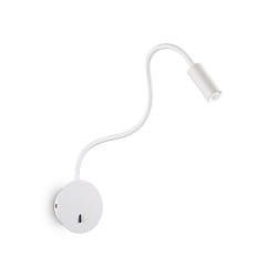 Luminaire mural FOCUS-2 avec bras flexible IP20, blanche