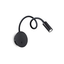 LED wall luminaire FOCUS-2, with Flex-Arm and switch, 3W 3000K 130lm