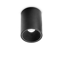 Luminaire de plafond NITRO ROUND grand, rond, avec optique de lentille IP20, noir mat 