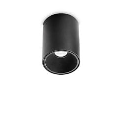 Luminaire de plafond NITRO ROUND petit, rond, avec optique de lentille IP20, noir mat 