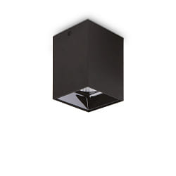 Luminaire de plafond NITRO SQUARE grand, angulaire, avec optique de lentille IP20, noir mat 