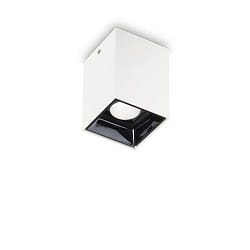 Luminaire de plafond NITRO SQUARE petit, angulaire, avec optique de lentille IP20, blanc mat 