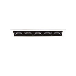 LED ceiling luminaire LIKA TRIM, recessed mounting, lenght 14.6cm, 10W 3000K 1100lm 29, white / black