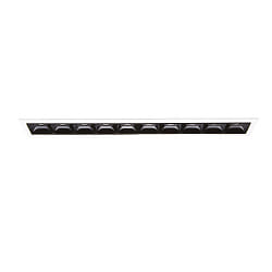 LED ceiling luminaire LIKA TRIM, recessed mounting, lenght 27.8cm, 20W 3000K 2200lm 29, white / black