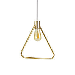 Luminaire  suspension ABC E27 IP20, laiton bross, noir 