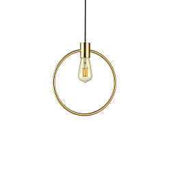 Luminaire  suspension ABC E27 IP20, laiton bross, noir 