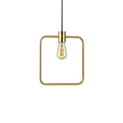 Luminaire  suspension ABC E27 IP20, laiton bross, noir 