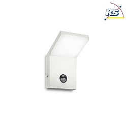 Outdoor LED wall luminaire STYLE SENSOR, IP54, with PIR sensor, 9.5W 4000K 680lm, white