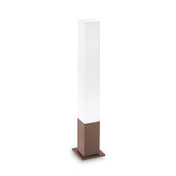 Luce con piedistallo EDO OUTDOOR SQUARE GX53 IP44, Caff marrone