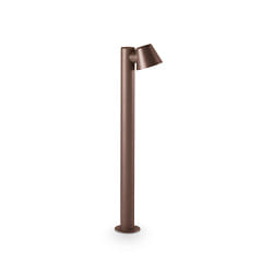 Outdoor floor luminaire GAS PT1, IP43, 80cm, GU10, aluminium / hardened glass, coffee brown