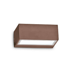 Outdoor wall luminaire TWIN BIG, IP44, width 16.5cm, incl. G9 3.2W 3000K, coffee brown