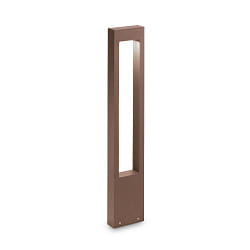 Outdoor floor luminaire VEGA, height 80cm, G9, aluminium / tempered glass, coffee brown