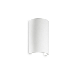 Wall luminaire FLASH GESSO ROUND, Up/Down, G9 max. 40W, paintable plaster