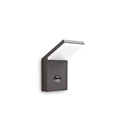 Outdoor LED wall luminaire STYLE SENSOR, IP54, with PIR sensor, 9.5W 4000K 680lm, anthracite