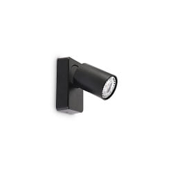 Wall / Ceiling luminaire RUDY, 1 flame, incl. GU10 7W 3000K, adjustable, black