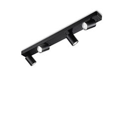 Wand-/Deckenleuchte RUDY, 4-flammig, GU10, dreh-und schwenkbar, Schwarz