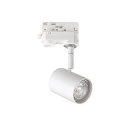 Halogne sur rail SPOT TRACK adaptateur triphas inclus GU10 IP20, blanc mat