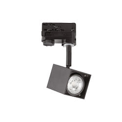 Projecteur triphas MOUSE TRACK pivotant, rotatif, adaptateur triphas inclus GU10 IP20, noir 