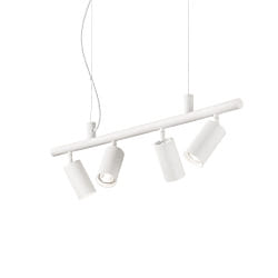 Pendant-/Ceiling luminaire DYNAMITE SP4, incl. 4x GU10 7W 3000K, adjustable, white