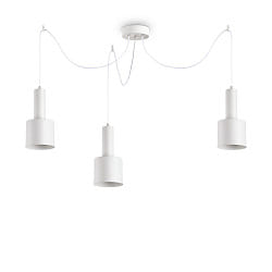 Pendant luminaire HOLLY, 3 flames, lenght 60cm, E27, white