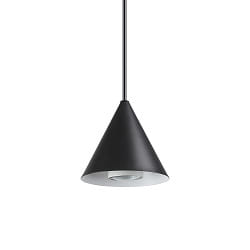 Pendant luminaire, A-LINE,  13cm, GU10, matt black / shade white on the inside