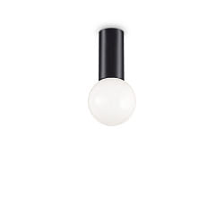 Ceiling luminaire PETIT, incl. E27 globe 9.5cm 8W 3000K, black