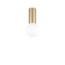 Ceiling luminaire PETIT, incl. E27 globe 9.5cm 8W 3000K, brushed brass