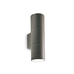 Outdoor Wandleuchte GUN SMALL, Up/Down, 2-flammig, 2x GU10, IP44, anthrazit