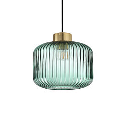 Luminaire  suspension MINT-2 E27 IP20, menthe verte, laiton satin