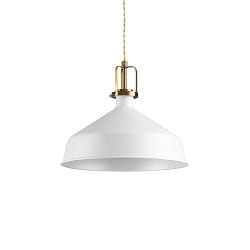 Luminaire  suspension ERIS-2 E27 IP20, or mat, blanche
