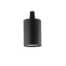 Lamp socket LISCIO, cylindric, straight, E27, black