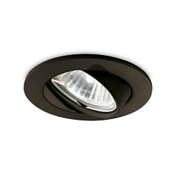 Recessed luminaire SWING, IP20,  8.2cm, GU10 max. 50W, zinc casing, pivotable, black