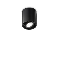 Aufbaustrahler MOOD ROUND,  9cm, inkl. GU10 28W 2700K, schwenkbar, Schwarz