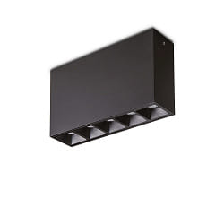 Luminaire de plafond LIKA SURFACE 5 flammes, pour VDU, version pour montage en surface IP20, noir 