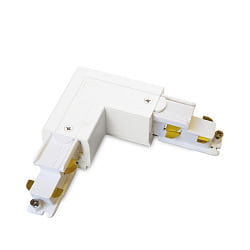 Connettore angolare trifase LINK TRIMLESS controllabile da DALI, conduttore di protezione a sinistra, Bianco