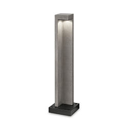 Outdoor LED floor luminaire TITANO BIG, height 74cm, granite grey resin, 9W 3000K 430lm