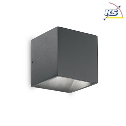 Outdoor LED wall luminaire RUBIK-AP1, IP44, 1 flame, 7W 3000K 630lm, anthracite