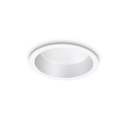 Recessed LED luminaire DEEP, IP20,  10.3cm, aluminium white / diffus, 10W 3000K 1200lm 70