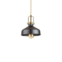 Luminaire  suspension ERIS-2 E27 IP20, or mat, noir 