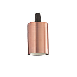 Lamp socket LISCIO, cylindric, straight, E27, burnished copper