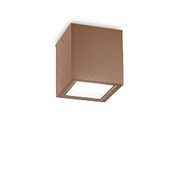 outdoor ceiling luminaire TECHO 15 square GU10 IP54, coffee brown