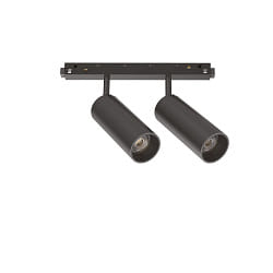 Halogne sur rail EGO TRACK DOUBLE LED  2 flammes, avec adaptateur, on/off LED IP20, noir 