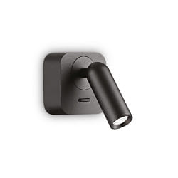 Lampada da parete BEAN angolare, con interruttore IP20, Nero