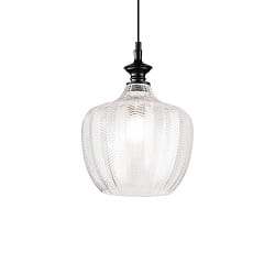 Pendelleuchte LORD, E27, IP20, hhenverstellbar, transparent