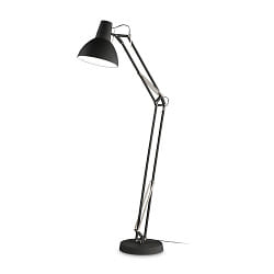 floor lamp WALLY with switch E27 IP20, black