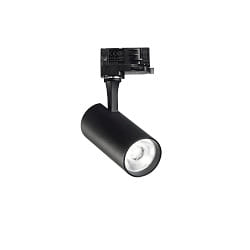 Projecteur triphas FOX cylindrique, pivotant, rotatif IP20, noir 