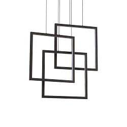LED Pendelleuchte FRAME, 80W, 3000K, 8600lm, IP20, hhenverstellbar, schwarz